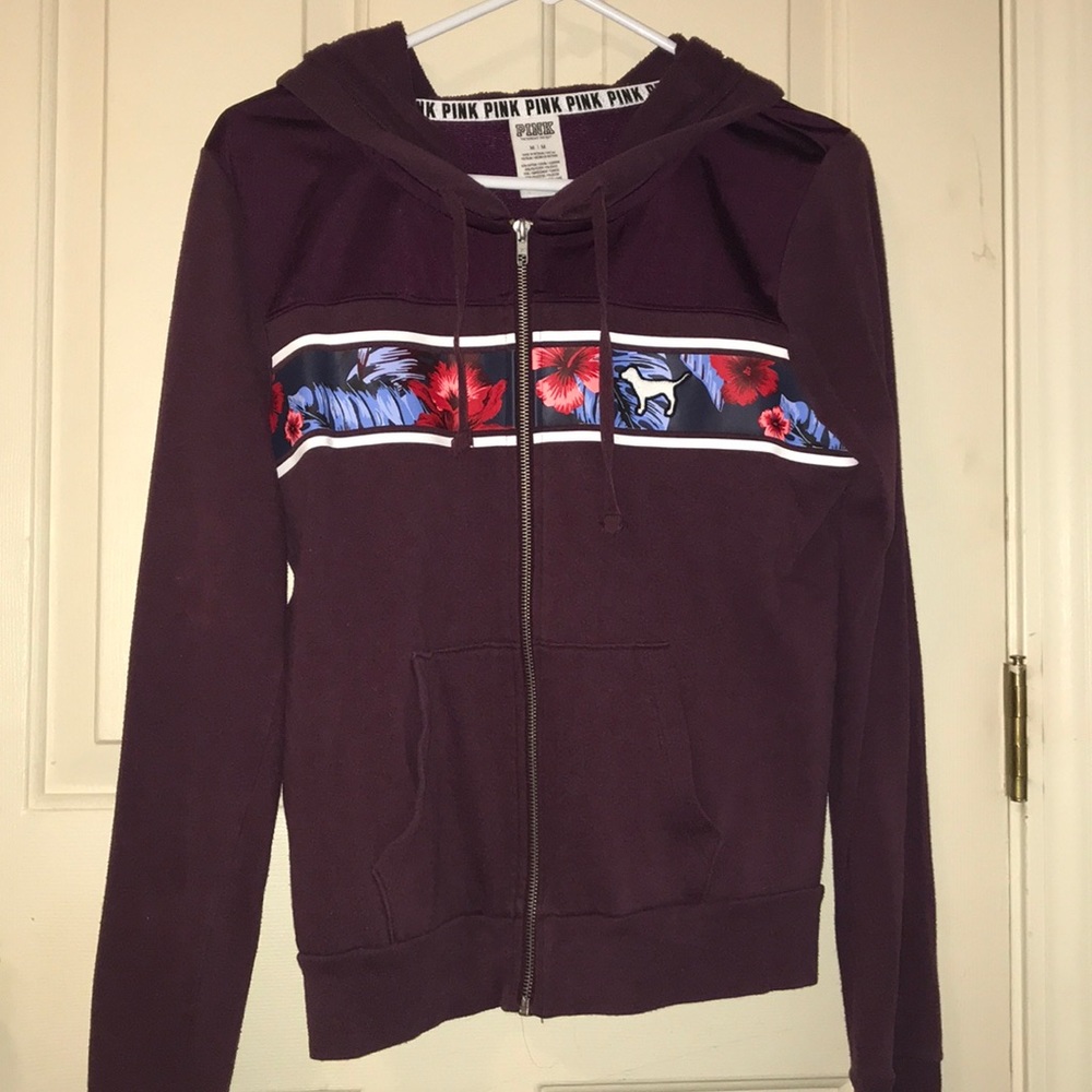 Floral Burgundy PINK Jacket